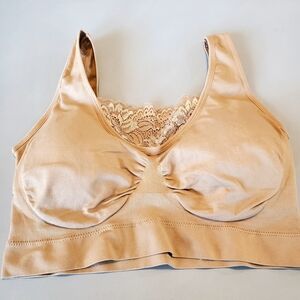 Rhonda Shear Beige Lace Accent Bra